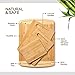 Bamboo Cutting Board Set of 4 - Kitchen Chopping Boards with Juice Groove for Meat, Cheese and Vegetables - Large Natural Wood Butcher Block, Cheese Board & Charcuterie Board