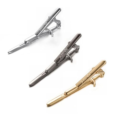 Image of Yoursfs Vintage Scottish Sword Tie Clips for Men Personalised Tie Clips Funny Sword Tie Bars Unique Cool Tie Pin for Men's Jewelry