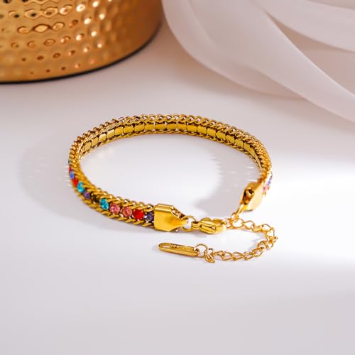 Image of Rubans Demi Fine Stainless Steel Bracelet Waterproof Gift for Women & Girls