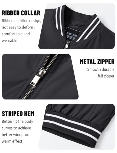 Image of TACVASEN Mens Jacket Bomber Lightweight Windproof Coat for Daily Wear