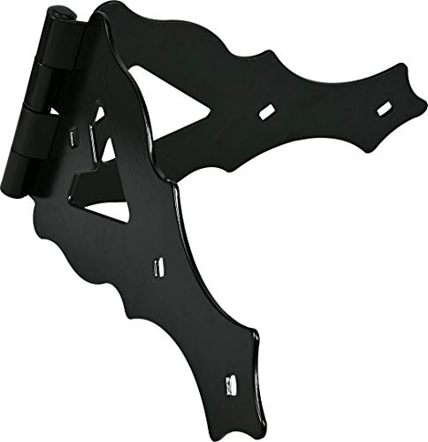 Hardware Essentials 852534 Ornamental Strap Hinge, Black Coating #TOP2