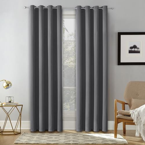 Listado de Venta de Cortinas de Tela . 49 NANWEI Cortinas Blackout con Aislamiento Térmico para Recámara Ventana, con Ojales en la Parte Superior, Suave 100% Poliéster Tela Impermeable, Reducción Ruido, 2 Paneles, 132...
