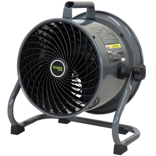 ミナトワークス 大型サーキュレーター 23cm羽根 360度回転 床置き型工場扇 MCF-25A