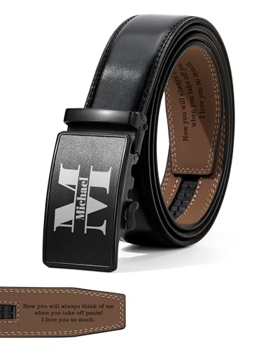 Personalized Belt for Men, Custom Leather Belts with Names, Personalized Engraved Gifts for Fathers Day