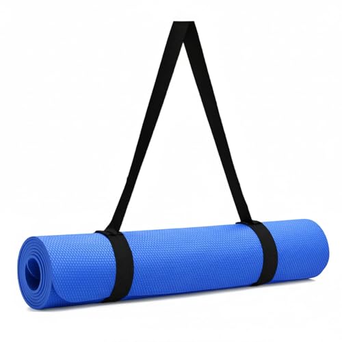 Image of Flylite by Yoga & Exercise Mat, Anti-Slip Fitness Mat with Carry Strap for Home, Gym, Meditation, Pilates, Stretching & Floor Exercises, Lightweight Mat for Men, Women & Kids (Ocean Blue, 4mm)