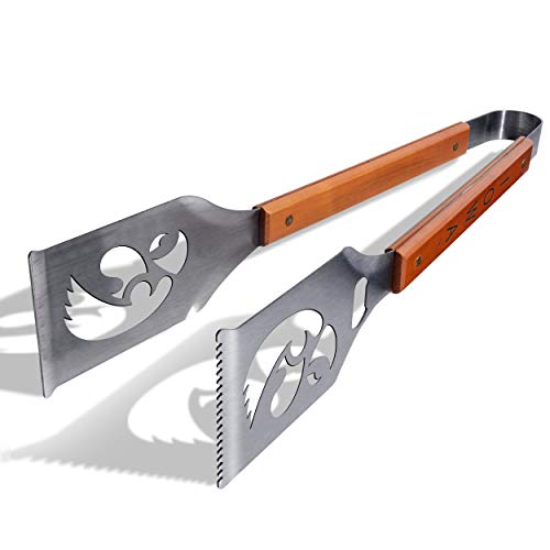 YouTheFan NCAA Iowa Hawkeyes Grill-A-Tong Stainless Steel BBQ Tongs , 18 3/8" x 3 1/8"