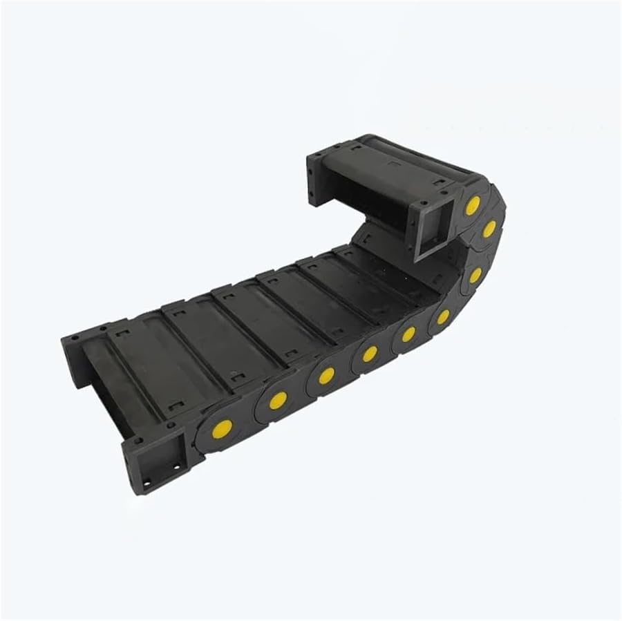 Large Cable Drag Chain 45 X 60mm 75mm 100mm 125mm 150mm 200mm L1000mm Nylon Cable Drag Chain Wire Carrier with End Connectors(75,45X60MM_Enclosed Type)