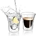 Espresso Cups - Extra-Strong Double Wall Insulated Glasses - Espresso Mug Set of 2, 8.4-Ounce