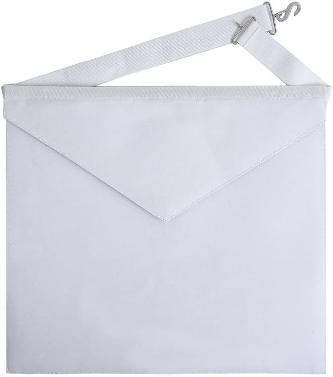 Bricks Masons Entered Apprentice Blue Lodge Apron - White