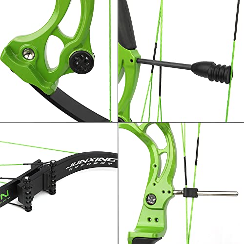 Zshjgjr Recurve Bow American Hunting Bow 320Fps Draw Weight 30-55Lbs Adjustable Compound Bow Right Hand For Archery Hunting Fishing Shooting (Green Bow Only) #TOP4