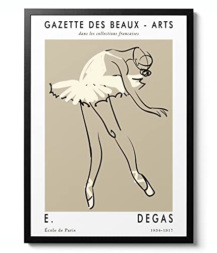 Image of Ballet Print, Edgar Degas, Museum Art Exhibition Print, Vintage Modern Minimalist Wall Art, Art Gift Idea, Archival Matte, A2 (Framed) - 59.4x42cm