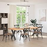 3 X-Shaped Table Legs Antracite 80x72-73 cm Steel