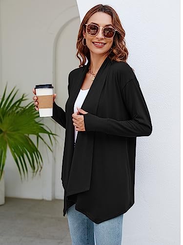 Naggoo 3066003 Womens Open Front Cardigan Sweater Solid Color Casual Fall Knit Outwear thumb #4