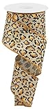 Wired Ribbon Animal Print Leopard Cheetah 2.5 Inches X 10 Yards for Wreaths, Floral Arrangements,...