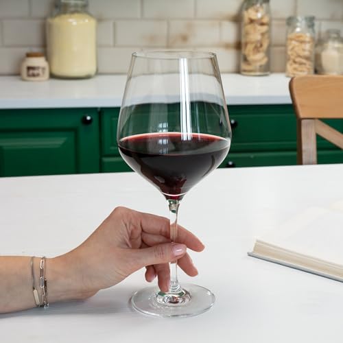 Miniatura 5 de Krosno Copas Grandes De Vino Tinto Borgoña Juego De 6 860 Ml Colección Splendour Ideal Para Casa, Restaurantes Y Fiestas Apto Para Lavavajillas Cristal Sin Plomo
