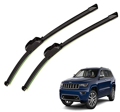 Image of Auto Hub Car Wiper Blades Compatibility With Jeep Compass - Set of 2 Pcs (D-24,P-18)