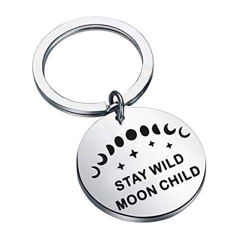 KEYCHIN Llavero de fase lunar Stay Wild Moon Child K-s Cover
