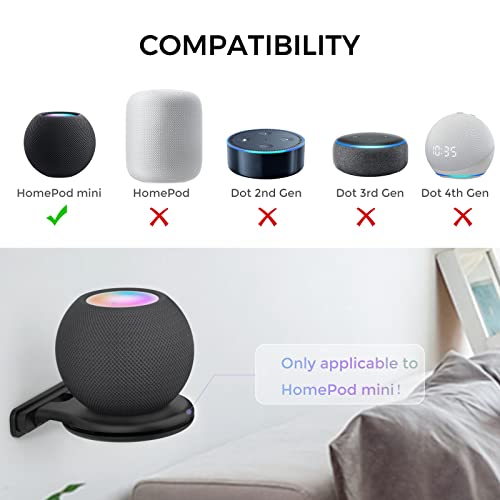 Aokicase Compatible with Apple HomePod Mini Holder Wall Mount Stand Mount Accessories with Integrated Cable Management - Image 3