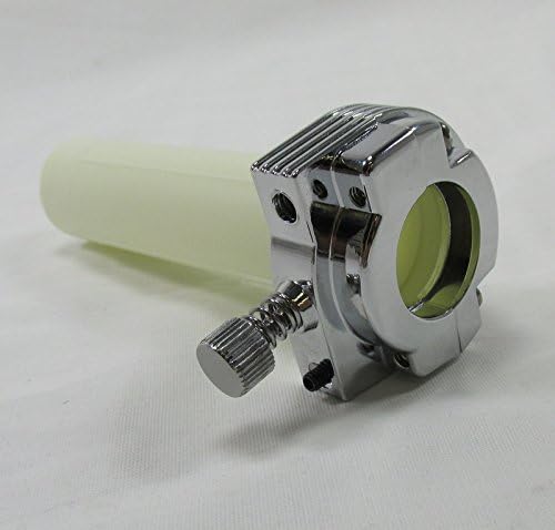 Miniatura 2 de Ensamblaje del acelerador de un solo cable cromado de 1 " abrazadera y manga para cable de acelerador individual Harley Modelos 1974-1980 Wide