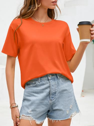 Image of UNCLECAT Womens Short Sleeve Crop Tops Summer Basic Cropped T Shirts