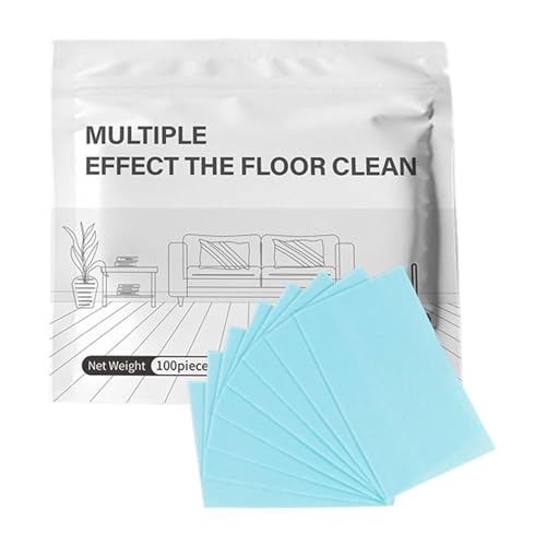 CompriméS De Nettoyage De Sol, Lingettes Multi-effets Pour Carrelage, Patches Nettoyant Sol Bois, CompriméS Lingettes Clean Soluble Floor, 100 Doses Sur...