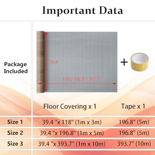 Homease 0.5mm Nature Oak Vinyl Flooring Roll 39.4" x 393.7" PET Leather-Like Waterproof Wear-Resistant Peel & Stick, Easy DIY Floor Covering for Kitchen Bathroom Rental Home, Durable by Homease - Used condition - Image 7