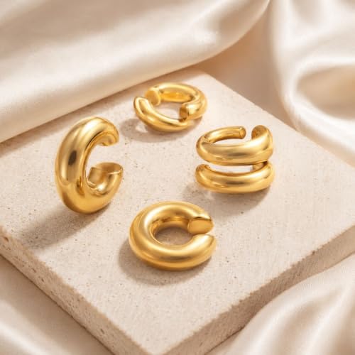 Image of Ear Cuff Set Non Piercing Stackable Clip On Earrings