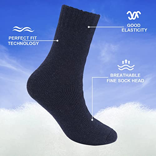 Speum 3 Pairs Mens Wool Socks Super Thick And Soft Thermal Socks Mens Hiking Socks Multicolor Mens Wool Socks Size 10-13 Suitable For #TOP2