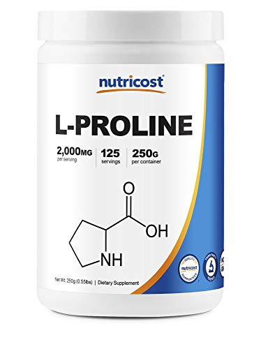 Nutricost L-Proline Powder 250 Grams - 2,000mg Per Serving, Non-GMO