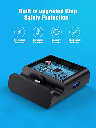 Switch Dock For Nintendo Switch/Switch Oled,Newdery Portable Dock Charging Station,Switch Docking Station Replacement (No Charger And Hdmi Cable),Perfect Nintendo Switch Accessories #TOP5