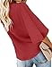 Kancystore Womens Tops and Blouse Fashion 3/4 Sleeve V Neck Summer Shirts for Teen Girls Red XL