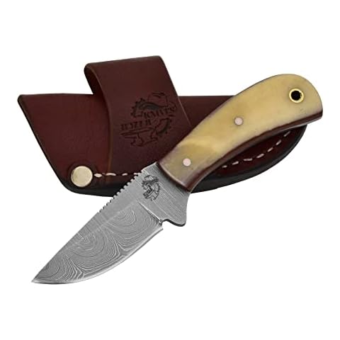 Knives Ranch Fixed Blade EDC Skinning Knife – Cattle Bone Handle – Heavy-duty Horizontal Carry Sheath (2006-B) Cover