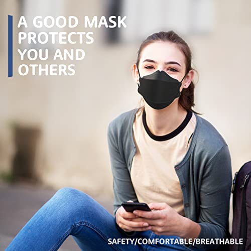 Image of LEVENIS KN95 Face Masks 100 Pack, Breathable Comfortable and Disposable KN95 Mask, Black