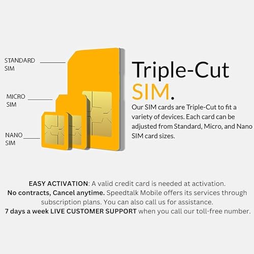 image for SpeedTalk Mobile SIM Card Kit for Smart Phones & Cellphones | $5 Month