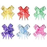 Bows for Gift Wrapping Gift Bows for Presents Pull Bows for Gift Wrapping Gift Bow Rose Bows for Gifts Easy to Assemble Gift Wrap Bows Pull Bow for Package Craft Gift Wedding Party