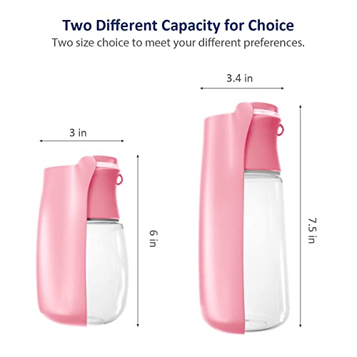 Image of WePet Foldable Portable Dog Water Bottle Puppy Water Dispenser with Drinking Feeder, 12 OZ, High-Temperature Resistant Leak Proof for Pets Outdoor Walking, Hiking, Travel, Food Grade Plastic BPA Free