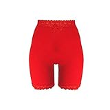 赤 レディス３分丈ボトムレース付 L（カラー 赤 サイズ L 価格：1470円） 赤い下着 赤パンツ