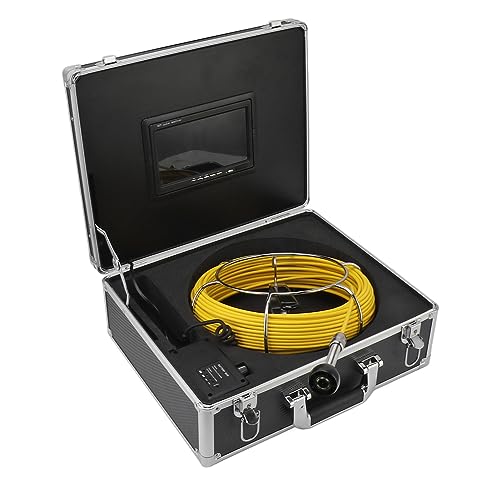 Câmera de Inspeção de Tubos, Câmera de Esgoto Com Cabo Anticorrosivo 1080P Com Viseira Solar para Tu