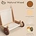 Woodtoe Wooden Baby Walker, 4-In-1 Montessori Baby Push Walker, Adjustable Speed Baby Walker Toys for Boys and Girls, Toddler Balance Bike, Growing Educational Learning Push Birthday Toy Gifts for Kid