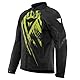 Dainese - Air Graphics Tex Jacket, Sommer Motorradjacke, belüftet und leicht, mit weichen Protektoren an Schultern und Ellenbogen, Mann, Schwarz/Fluo Gelb Tarmac, 44