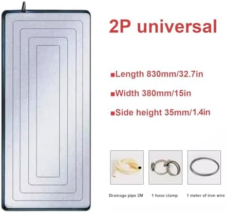 Universal Air Conditioner Drip Tray, Durable Condensate Drain Pan with Fitting Kit, Efficient Outdoor AC Drainage Solution for Home & Commercial Use (1-2P Color image 2