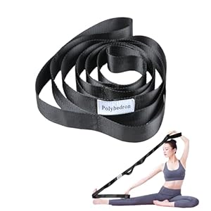 Stretching Strap Yoga Strap Physical Therapy, 10 Loops Yoga Straps for Stretching, Pilates And Gymnastics, Non-Elastic Stretch Band For Men Women Fitness Stretch Band