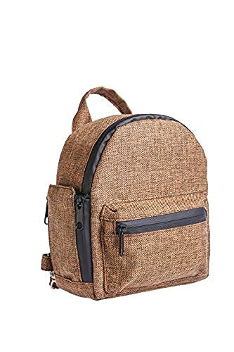 Discreet Smoker Smell Proof Mini Backpack with Secret Lock (Brown)