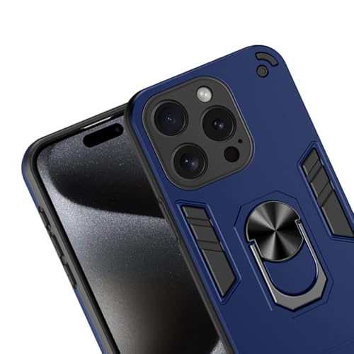 Image of amazon basics Basic Case for Apple iPhone 15 Pro (Polycarbonate, Thermoplastic Polyurethane Blue)