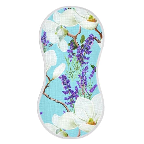 Magnolia Lavender Blue Burp Cloths for Babies Burp Rag Cotton Spit Up Rag for Baby Boy Girl2