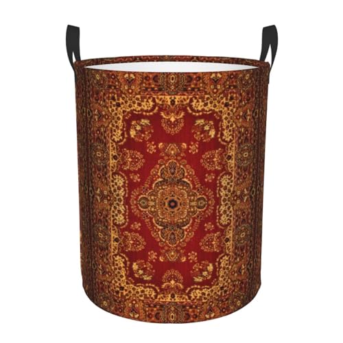 Cestos Para La Colada Alfombra Oriental Cubo Para Ropa Impermeable Cesta De Lavandería Ligero Laundry Basket Para Apartamento Habitación Infantil Baño 40X50CM