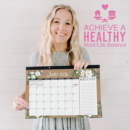 Image of Hadley Designs Large Teacher Desk Calendar 2026-2027 - Desktop Calendar 2026, 18-Month Academic Desk Calendars for School, Home & Office, Cute Classroom Must Haves, Back to School Teacher Gifts