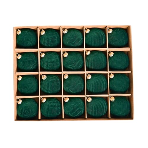 Ensemble de 20 boules de Noël en velours et pendentifs décoratifs - 2