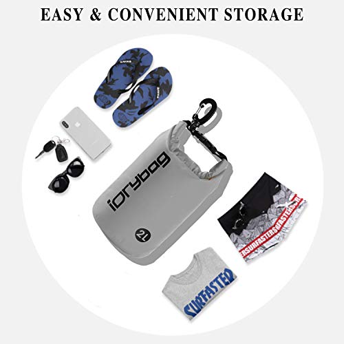 Image of IDRYBAG Dry Bag Waterproof Floating, TPU Waterproof Bag Roll Top, 2L,5L,10L Dry Bag Kayak Storage for Kayaking, Boating, Rafting, Fishing, Swimming, Hiking, Camping, Travel, Beach