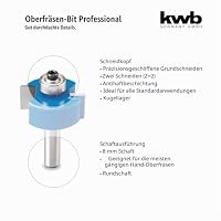kwb Falzfräser Ø 31,7 mm, hartmetallbestückt mit Anlaufkugellager, präzisem Spannschaft und optimierter Schneidengeometrie für ein exaktes Fräsbild – Ansicht 2